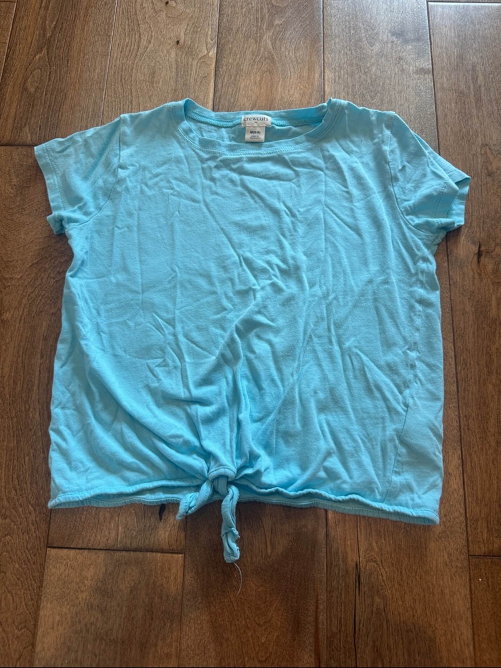 Crewcuts Aqua Blue Tie-Front Tee